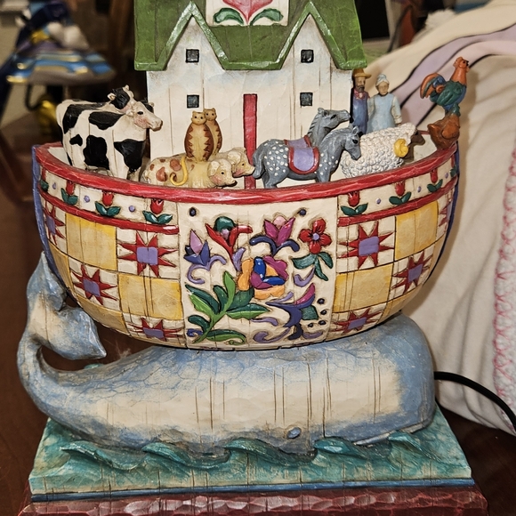 Noah Ark lamp with shade set of 2 - Picture 7 of 9